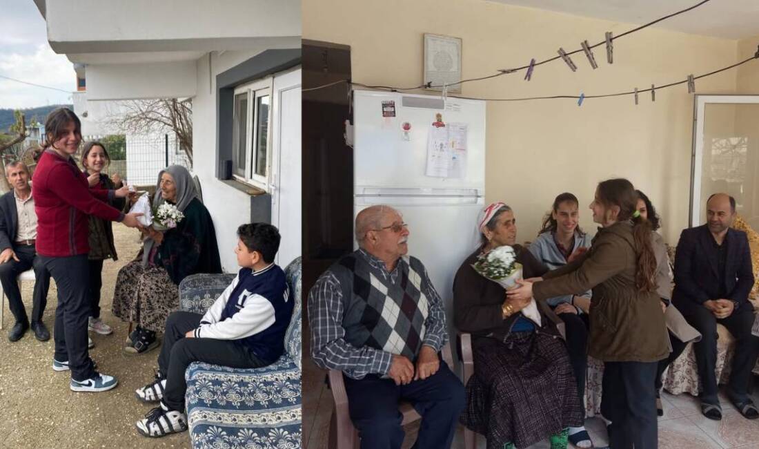 Samandağ ilçesi Yaylıca Mahallesi’nde, Yaylıca Ortaokulu öğrencileri “Yaşlılar Haftası” kapsamında