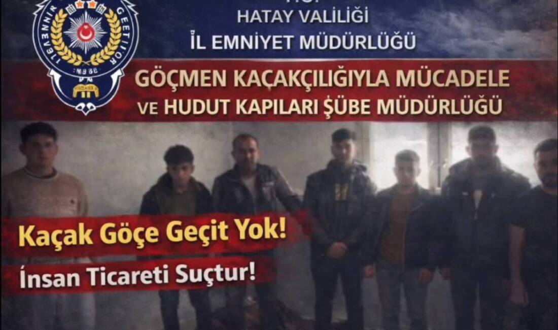Hatay’da bir ikamete düzenlenen operasyonda 7 düzensiz göçmen yakalanırken, üzerinden
