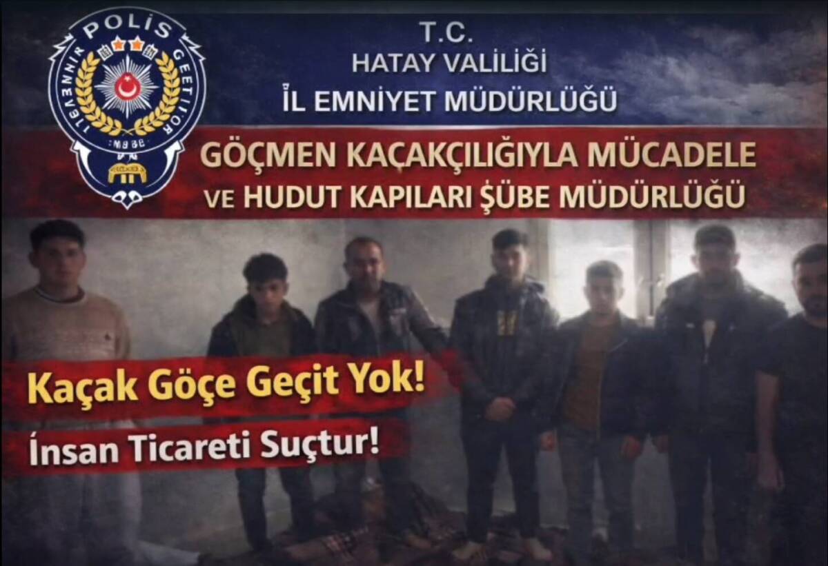 Hatay’da bir ikamete düzenlenen operasyonda 7 düzensiz göçmen yakalanırken, üzerinden