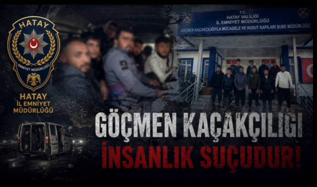 Hatay’ın Antakya-İskenderun yolu üzerinde gerçekleştirilen operasyonda göçmen kaçakçılığı girişimi polis