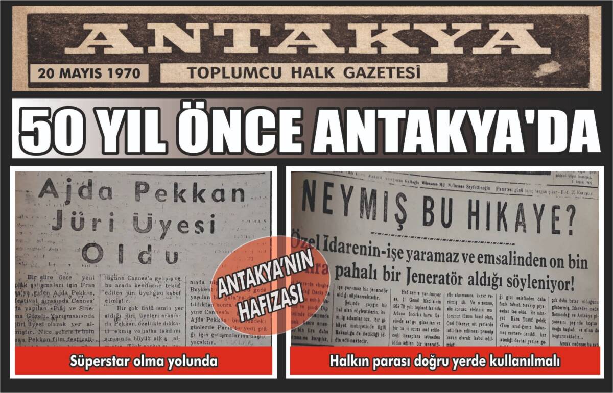 Antakya’nın köklü basın organlarından biri olan Antakya Gazetesi’nin 20 Mayıs