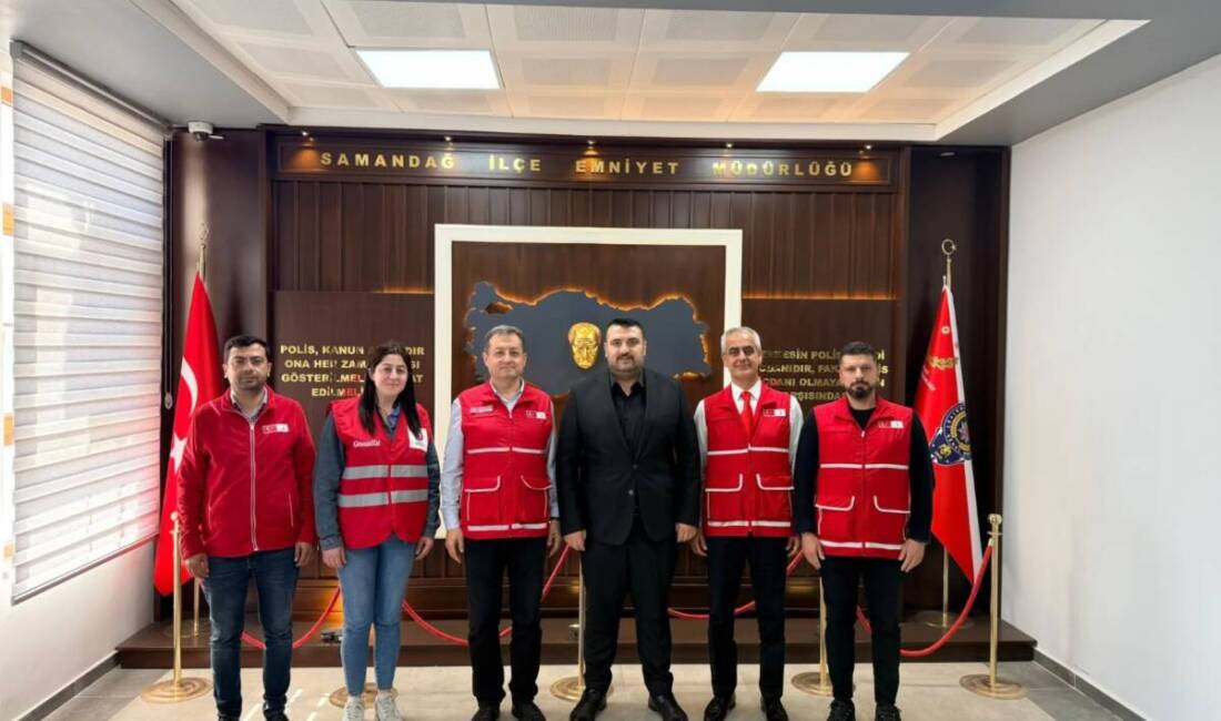 Türk Kızılay Hatay İl Merkezi yöneticileri, Samandağ İlçe Emniyet Müdürlüğü’nü