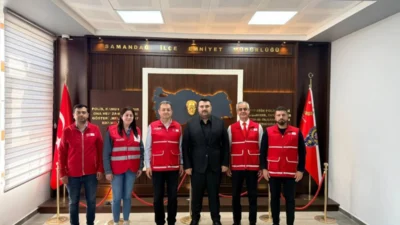 Türk Kızılay Hatay İl Merkezi yöneticileri, Samandağ İlçe Emniyet Müdürlüğü’nü