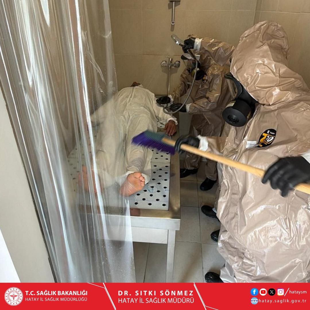 Defne’de KBRN tatbikatı başarıyla yapıldı