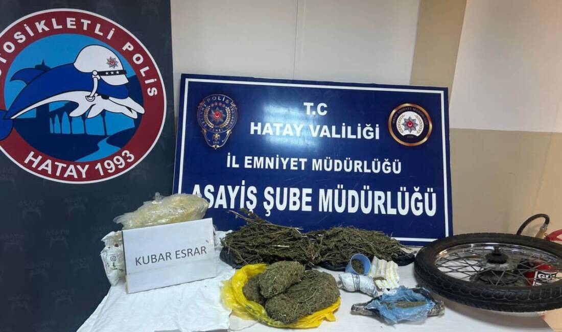 Hatay’da polis ekiplerinin uyuşturucuyla mücadele kapsamında yürüttüğü çalışmalar sonucu, Antakya
