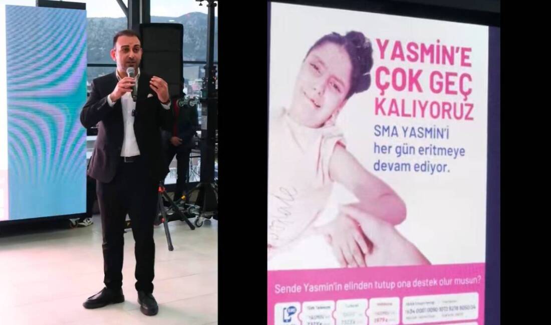 Hatay’ın Defne ilçesinde, SMA hastası küçük Yasmin için başlatılan destek