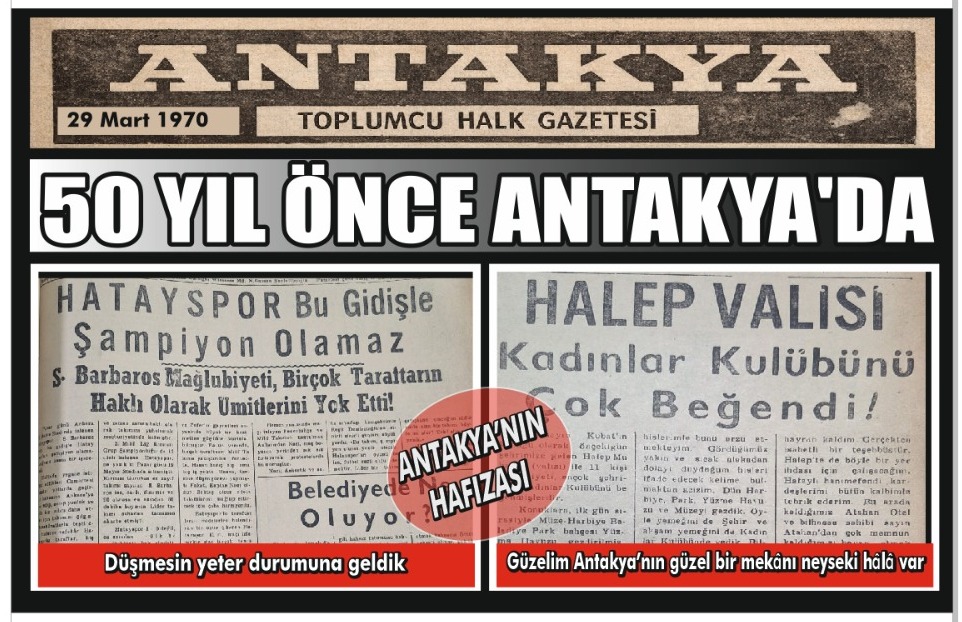 29 Mart 1970 tarihli Antakya yerel basını, kentin hem spor
