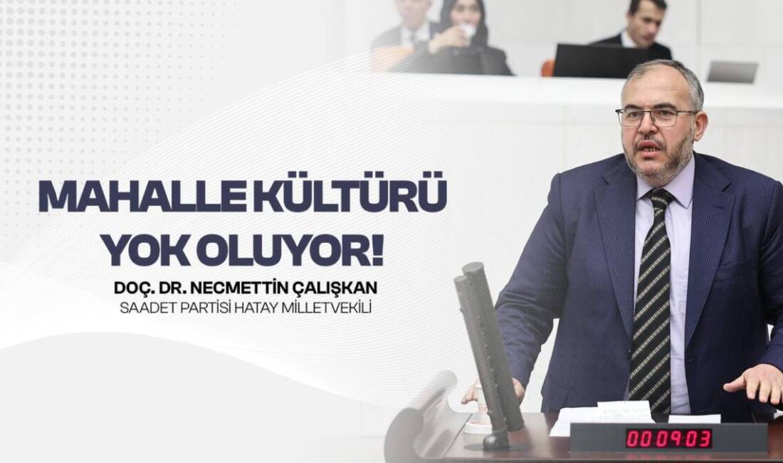 Saadet Partisi Hatay Milletvekili Necmettin Çalışkan, TBMM Genel Kurulu’nda yaptığı