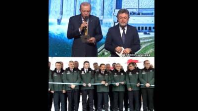 Cumhurbaşkanı Recep Tayyip Erdoğan’ın katılımıyla gerçekleştirilen Devlet Su İşleri’ne ait