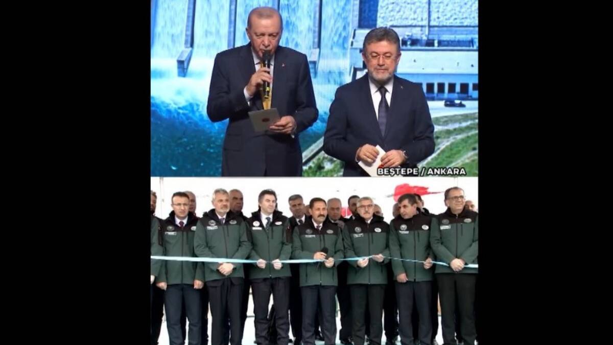 Cumhurbaşkanı Recep Tayyip Erdoğan’ın katılımıyla gerçekleştirilen Devlet Su İşleri’ne ait