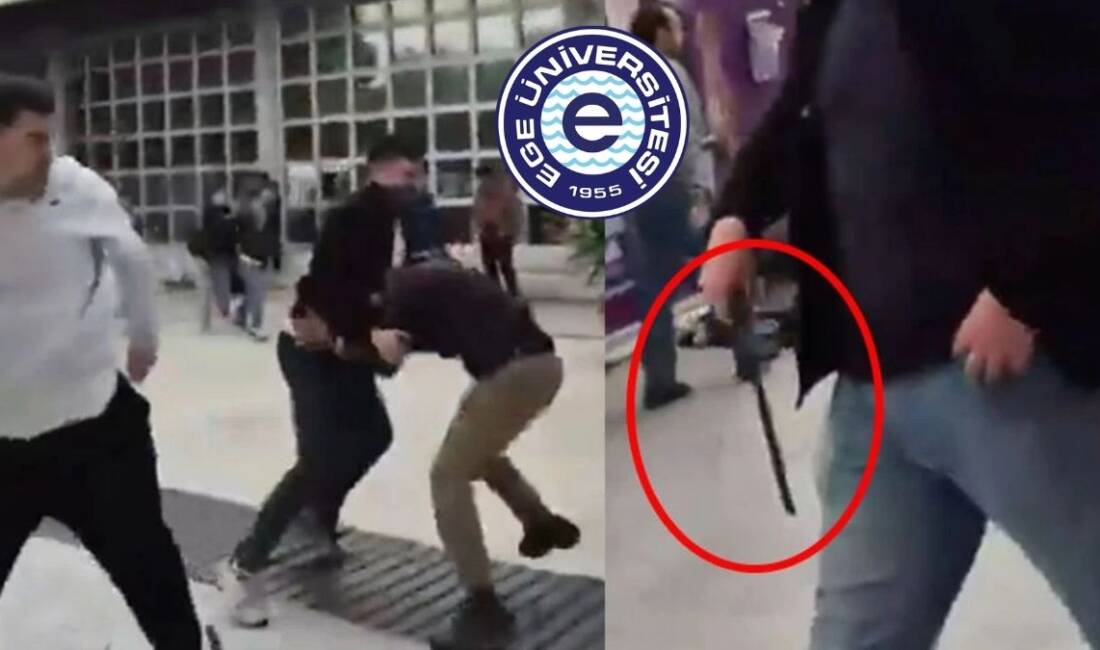 İzmir’de bulunan Ege Üniversitesi’nde (EÜ), öğrenci bildirisi dağıtan gençlere yönelik