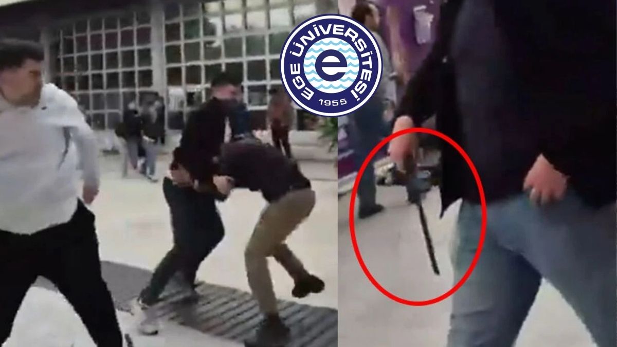 İzmir’de bulunan Ege Üniversitesi’nde (EÜ), öğrenci bildirisi dağıtan gençlere yönelik