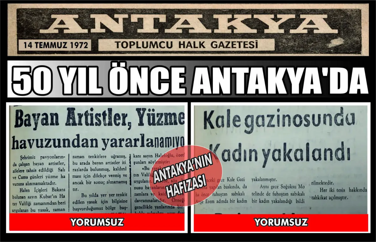 Antakya’nın geçmişine ışık tutan arşiv belgeleri, 1970’li yıllarda kentin sosyal