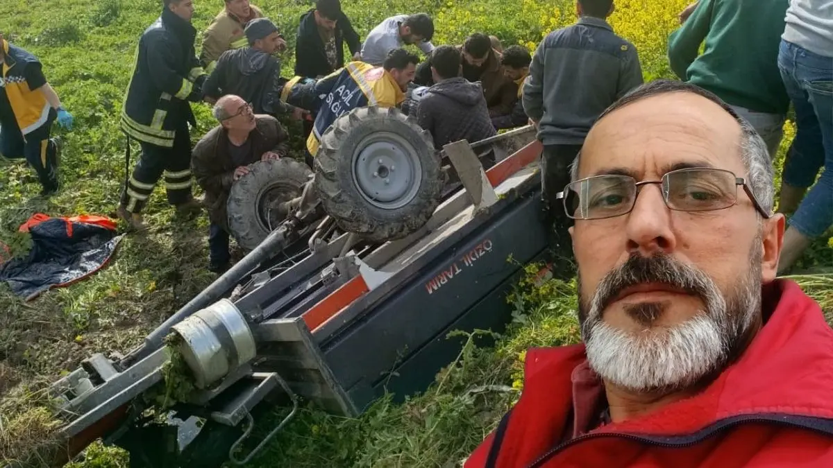 Hatay’ın Altınözü ilçesinde devrilen “pat pat” olarak bilinen tarım aracının