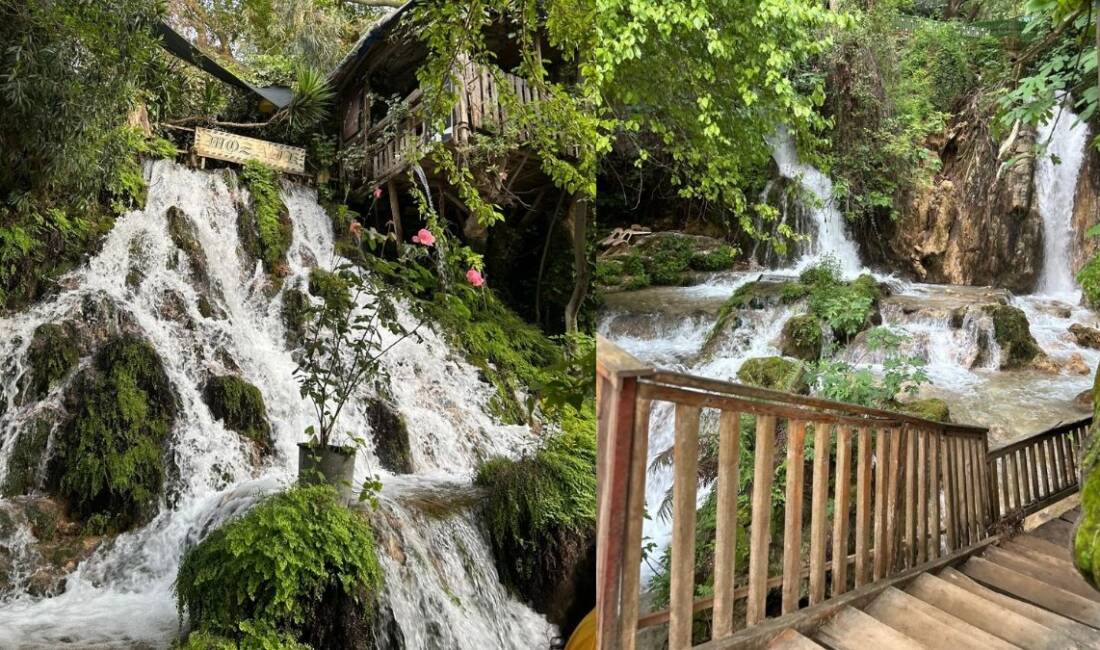 Hatay’ın Defne ilçesine bağlı Harbiye Şelaleleri, son aylarda etkili olan