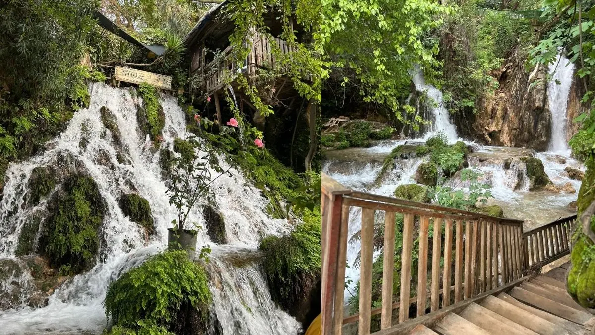 Hatay’ın Defne ilçesine bağlı Harbiye Şelaleleri, son aylarda etkili olan