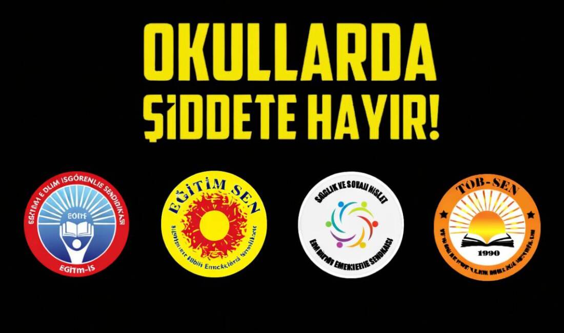 Hatay’da eğitim emekçileri, okullarda yaşanan şiddet olaylarına dikkat çekmek amacıyla