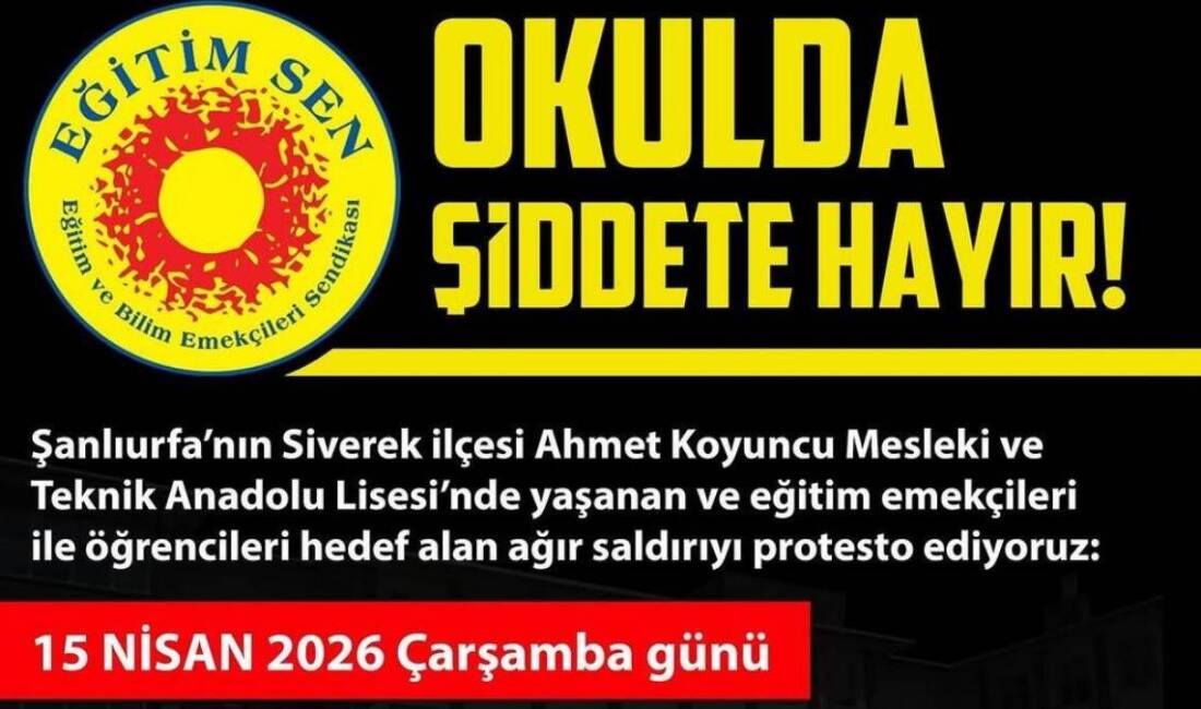 Şanlıurfa’nın Siverek ilçesinde Ahmet Koyuncu Mesleki ve Teknik Anadolu Lisesi’nde