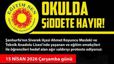 Şanlıurfa’nın Siverek ilçesinde Ahmet Koyuncu Mesleki ve Teknik Anadolu Lisesi’nde