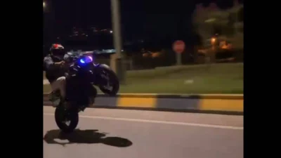 Hatay’da sosyal medya platformlarında paylaşılan görüntüler üzerine bir motosiklet sürücüsünün
