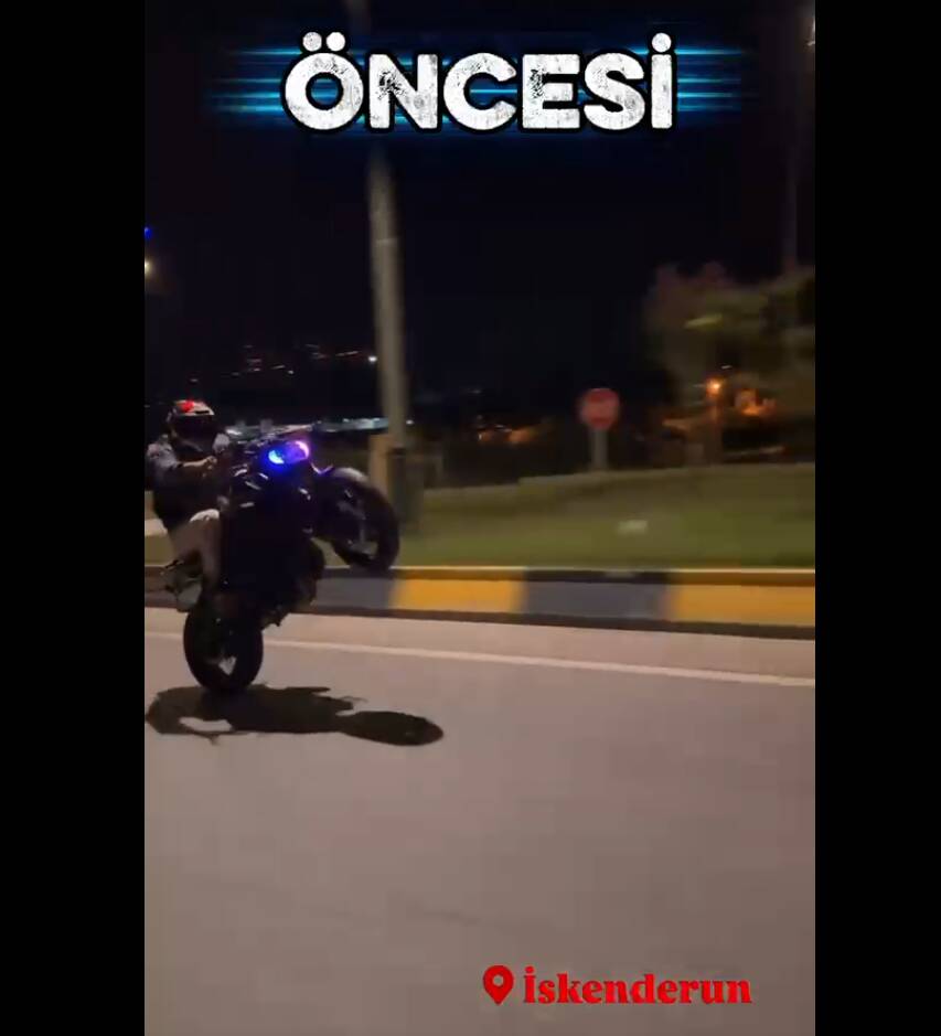 Hatay’da motosiklet gösterisi pahalıya patladı