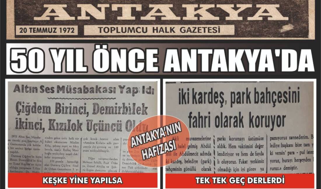 Antakya’nın köklü basın tarihine ışık tutan nostaljik bir gazete sayfası,