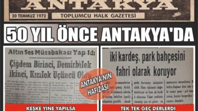 Antakya’nın köklü basın tarihine ışık tutan nostaljik bir gazete sayfası,