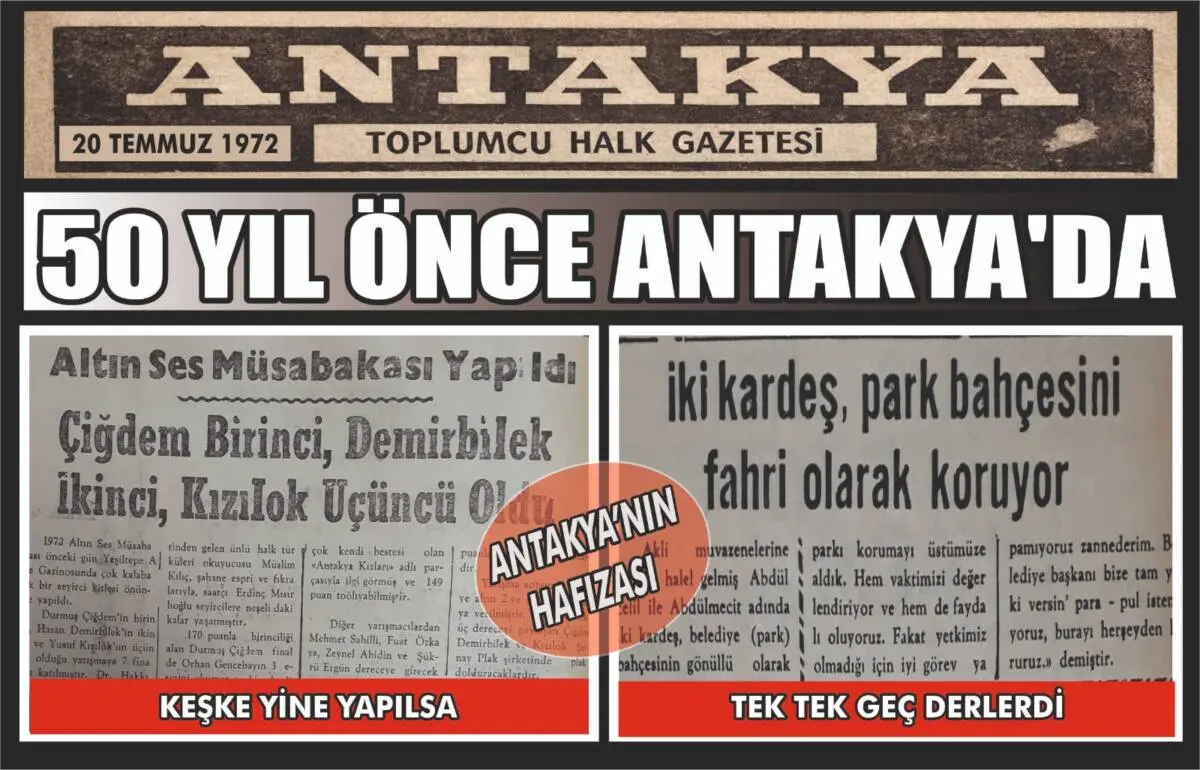 Antakya’nın köklü basın tarihine ışık tutan nostaljik bir gazete sayfası,