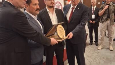 Hatay Esnaf ve Sanatkârlar Odaları Birliği Olağan Genel Kurulu’nda mevcut
