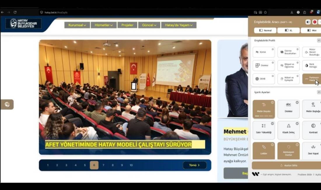 Hatay Büyükşehir Belediyesi (HBB), resmi internet sitesi hatay.bel.tr’yi engelli bireyler