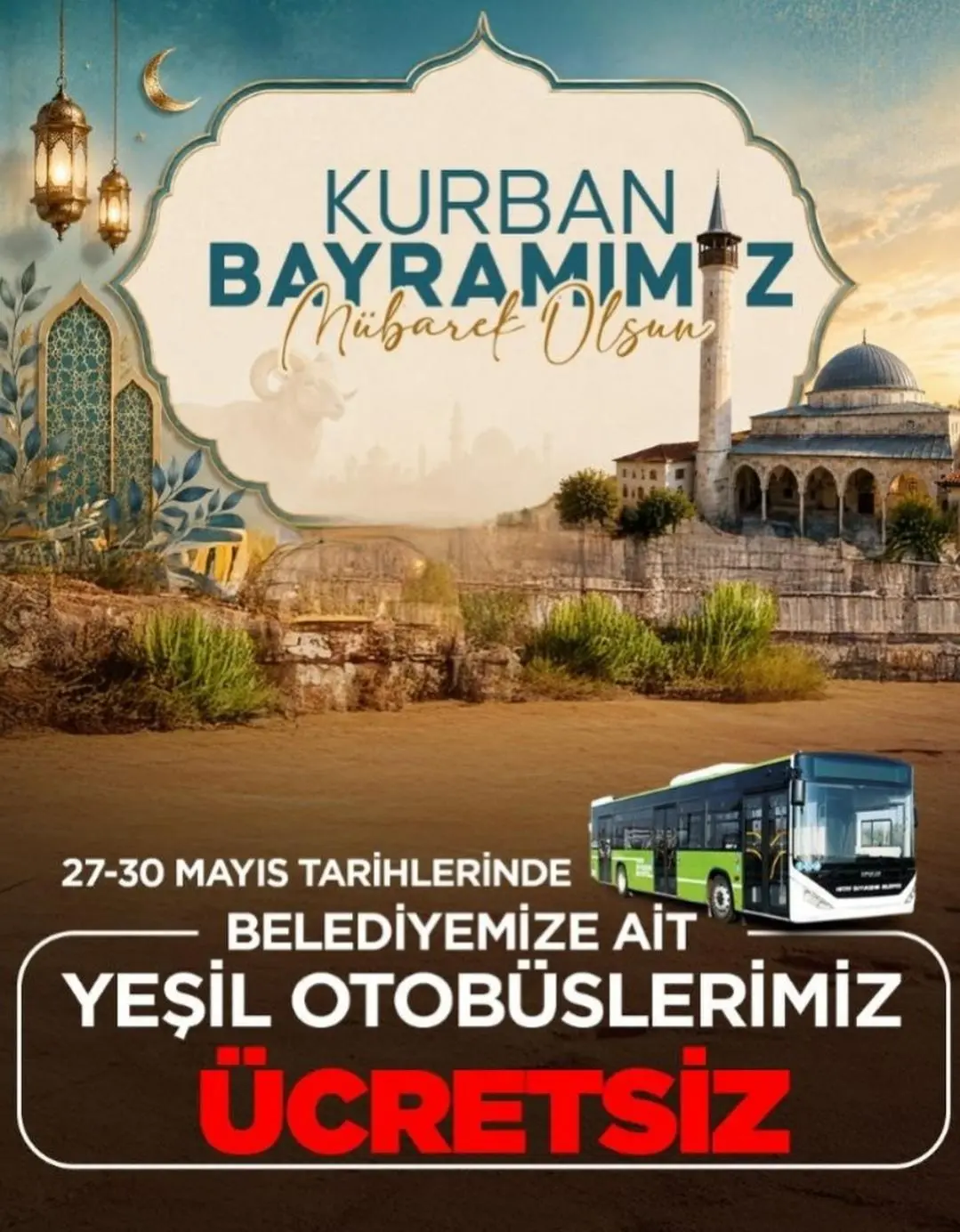 Hatay Büyükşehir Belediyesi, Kurban Bayramı süresince vatandaşların ulaşımda rahat etmesi