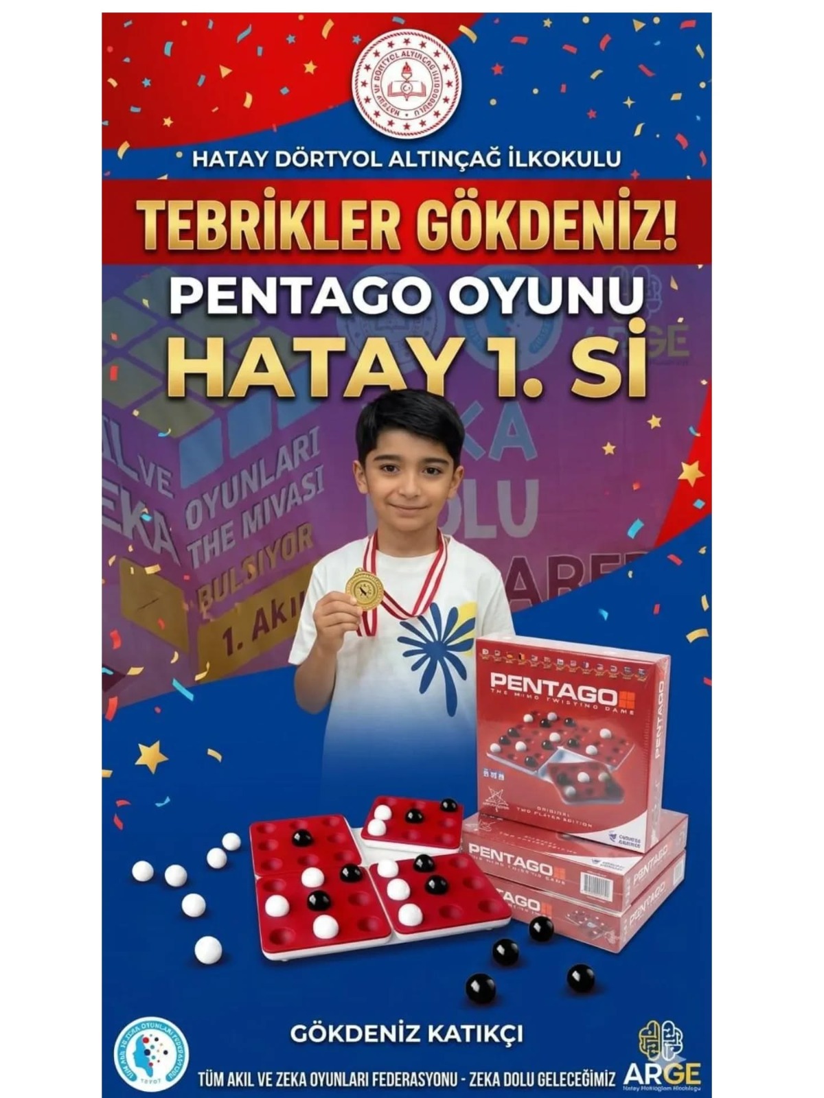 Hatay’ın Dörtyol ilçesinde eğitim veren Altınçağ İlköğretim Okulu öğrencisi Gökdeniz