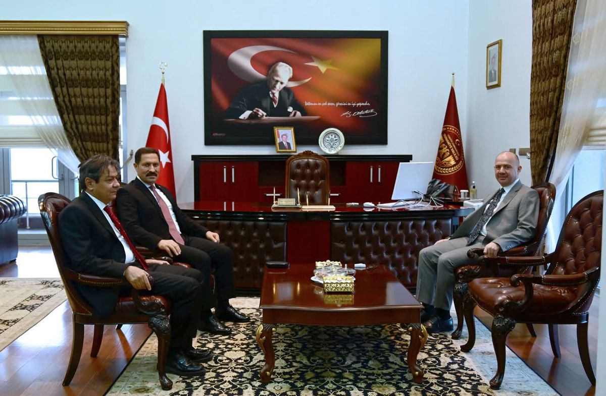 Hatay Valisi Mustafa Masatlı, Osmaniye Valisi Mehmet Fatih Serdengeçti’yi makamında