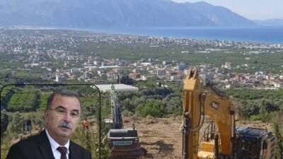 Samandağ’da tarım arazisi üzerine kurulmak istendiği öne sürülen beton santrali