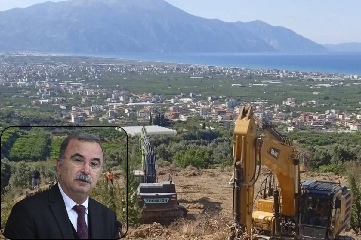 Samandağ’da tarım arazisi üzerine kurulmak istendiği öne sürülen beton santrali