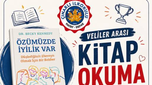 Defne Çınarlı İlkokulu’nun düzenlediği kitap okuma yarışmasıyla veliler hem okuyacak
