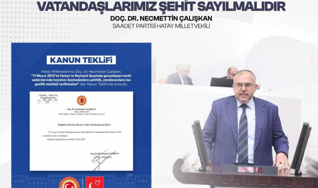 Saadet Partisi Hatay Milletvekili Doç. Dr. Necmettin Çalışkan, TBMM Genel