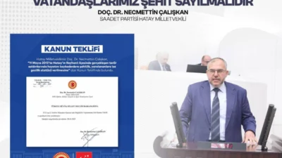 Saadet Partisi Hatay Milletvekili Doç. Dr. Necmettin Çalışkan, TBMM Genel