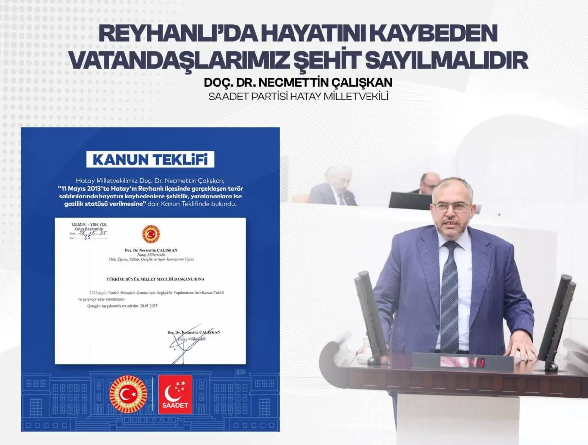 Saadet Partisi Hatay Milletvekili Doç. Dr. Necmettin Çalışkan, TBMM Genel
