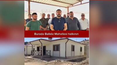 Defne ilçesine bağlı Ballıöz Mahallesi sakinleri, deprem sonrası yapımına başlanan