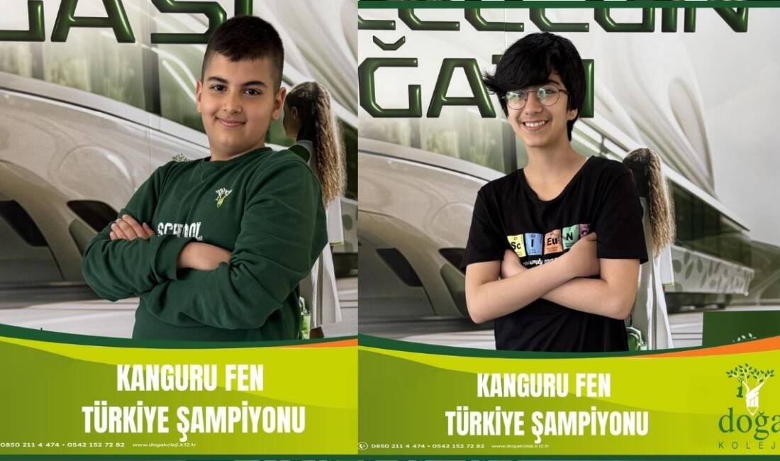 Hatay’ın Antakya ilçesindeki Hatay Doğa Koleji öğrencileri, Kanguru Fen Sınavı’nda