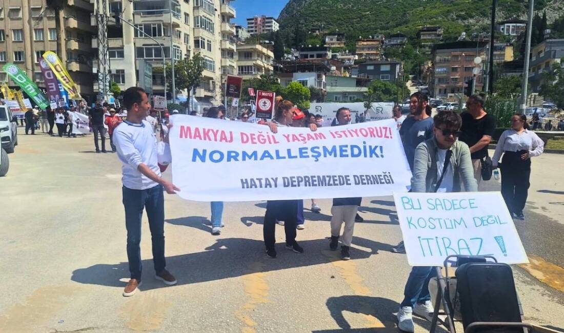 Hatay'ın Defne ilçesinde gerçekleşen 1 Mayıs İşçi ve Emekçi Bayramı