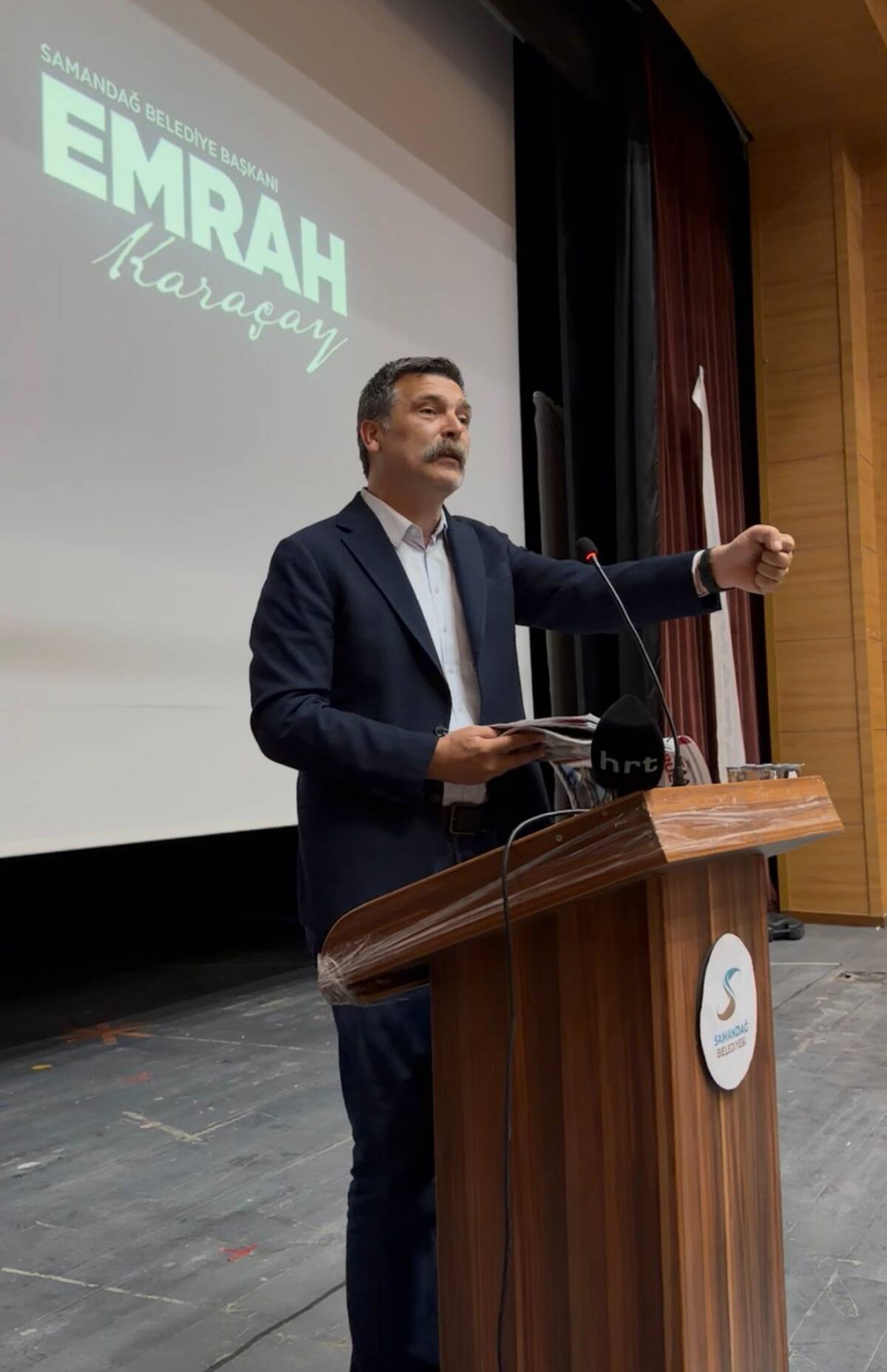 Erkan Baş, Samandağ Belediye Başkanı Emrah Karaçay’ın davetiyle düzenlenen “Samandağ