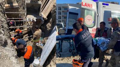 Hatay’ın Defne ilçesinde bulunan bir şantiyede kazı çalışması sırasında meydana