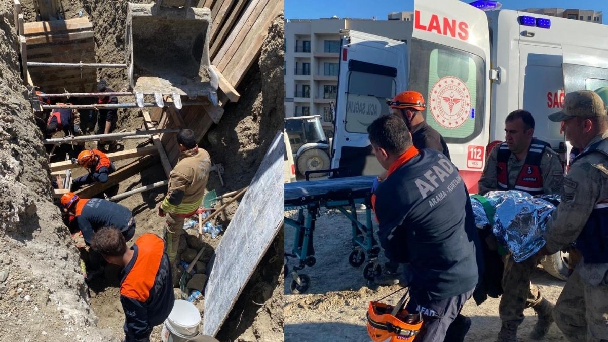 Hatay’ın Defne ilçesinde bulunan bir şantiyede kazı çalışması sırasında meydana