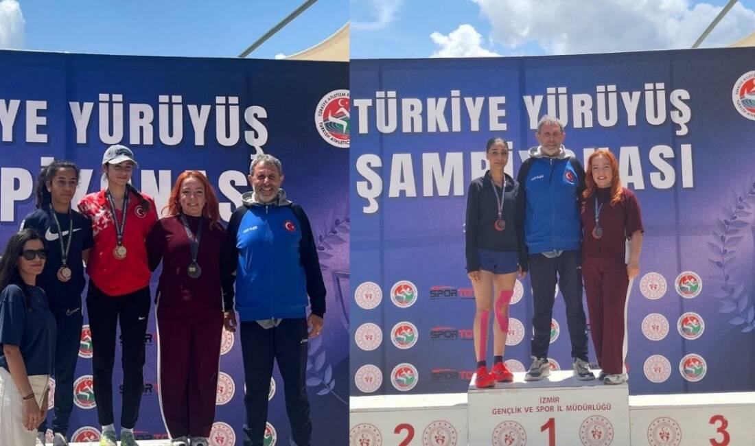 Antakyalı atletler, İzmir’de düzenlenen Yürüyüş Türkiye Şampiyonası’ndan iki madalya ile