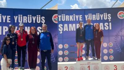 Antakyalı atletler, İzmir’de düzenlenen Yürüyüş Türkiye Şampiyonası’ndan iki madalya ile