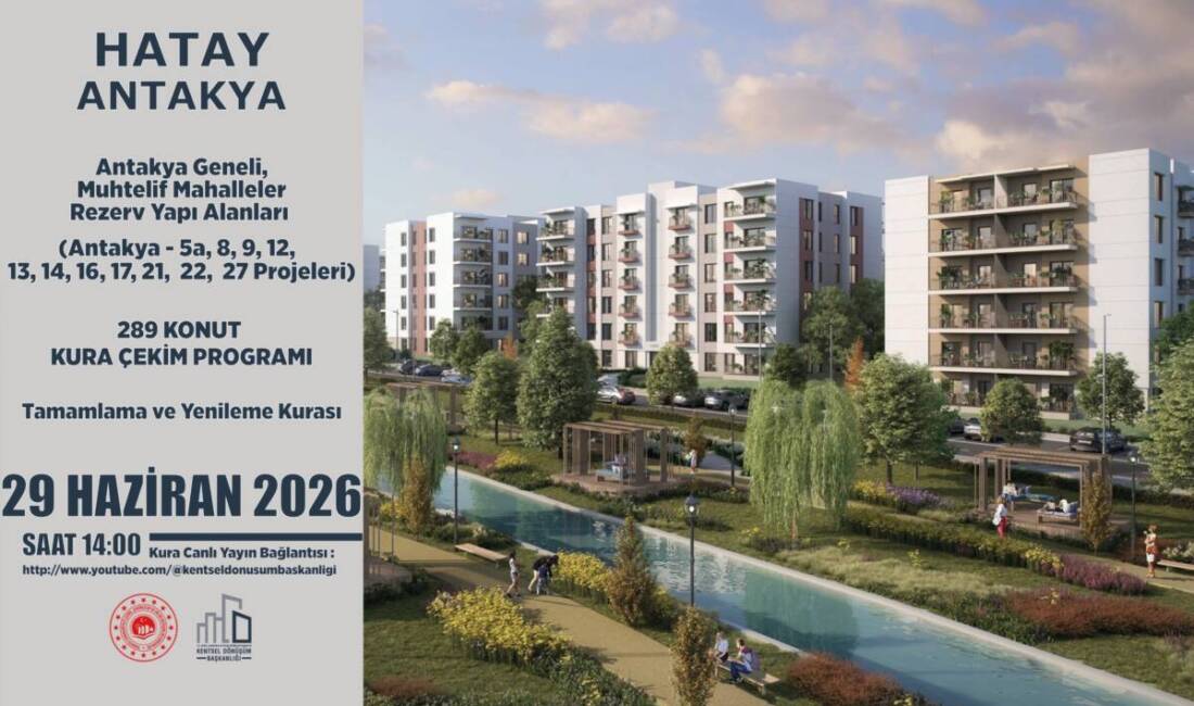 Hatay’da rezerv yapı alanları kapsamında tamamlanan konutlar için kura çekimi
