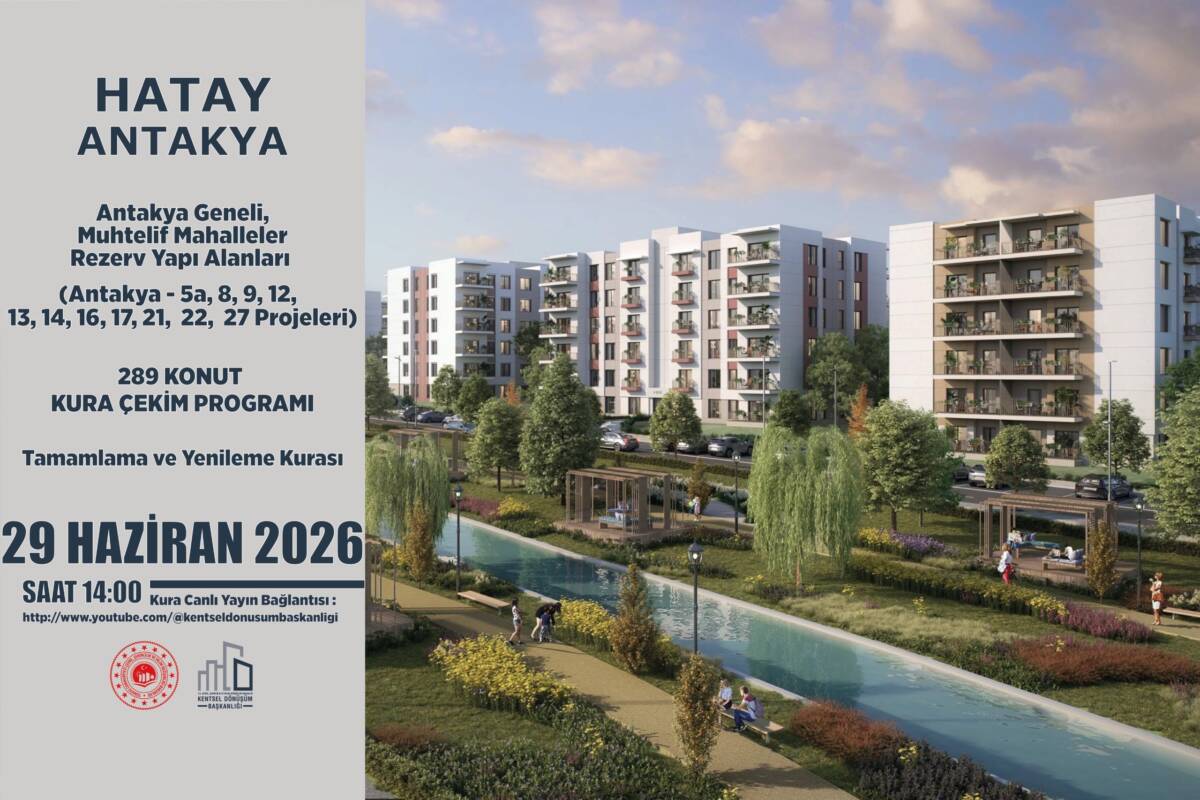 Hatay’da rezerv yapı alanları kapsamında tamamlanan konutlar için kura çekimi