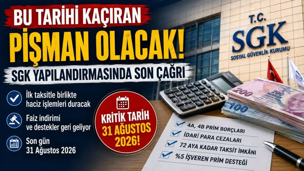 SGK ve Bağ-Kur prim borçlarını kapsayan yeni yapılandırma düzenlemesiyle birlikte